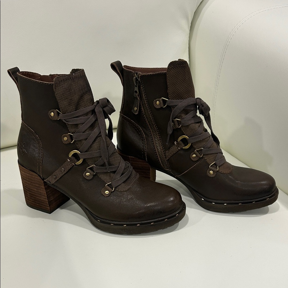 OTBT Dark Brown Lace Up Boots